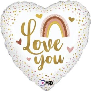 Folieballon "Love you" boho hart