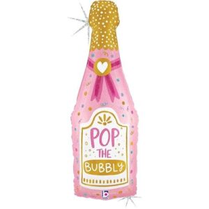 Folieballon "Pop the Bubbly" champagnefles