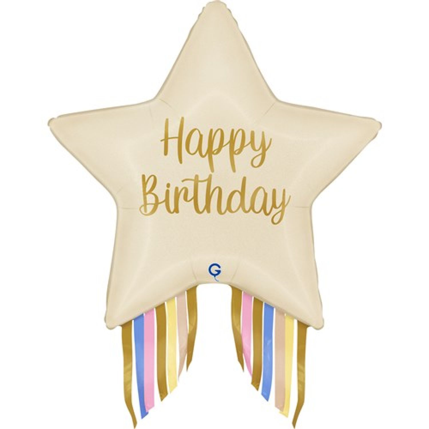 Folieballon ster Happy Birthday