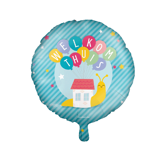 Folieballon Welkom Thuis (Slak in huis)