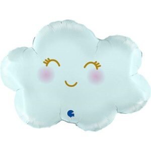 Folieballon Wolk satijn blauw