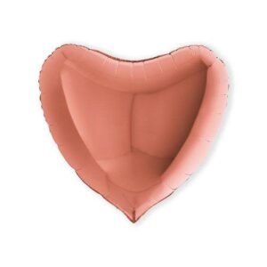 Folieballon XL hart rose goud