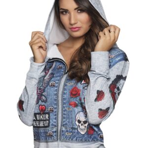 Fotorealistische Hoodie Bikerette