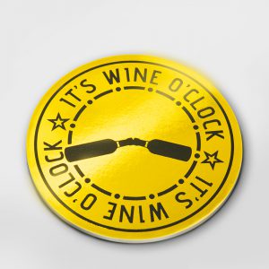 Glossy Coasters - Wine o'clock