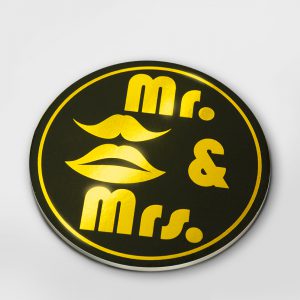 Glossy Coasters - Mr & Mrs