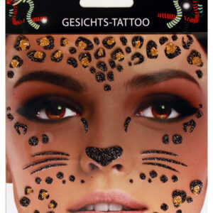 Gezicht sticker Luipaard
