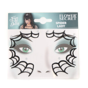 Gezicht sticker Spinnenweb