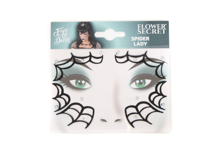 Gezicht sticker Spinnenweb