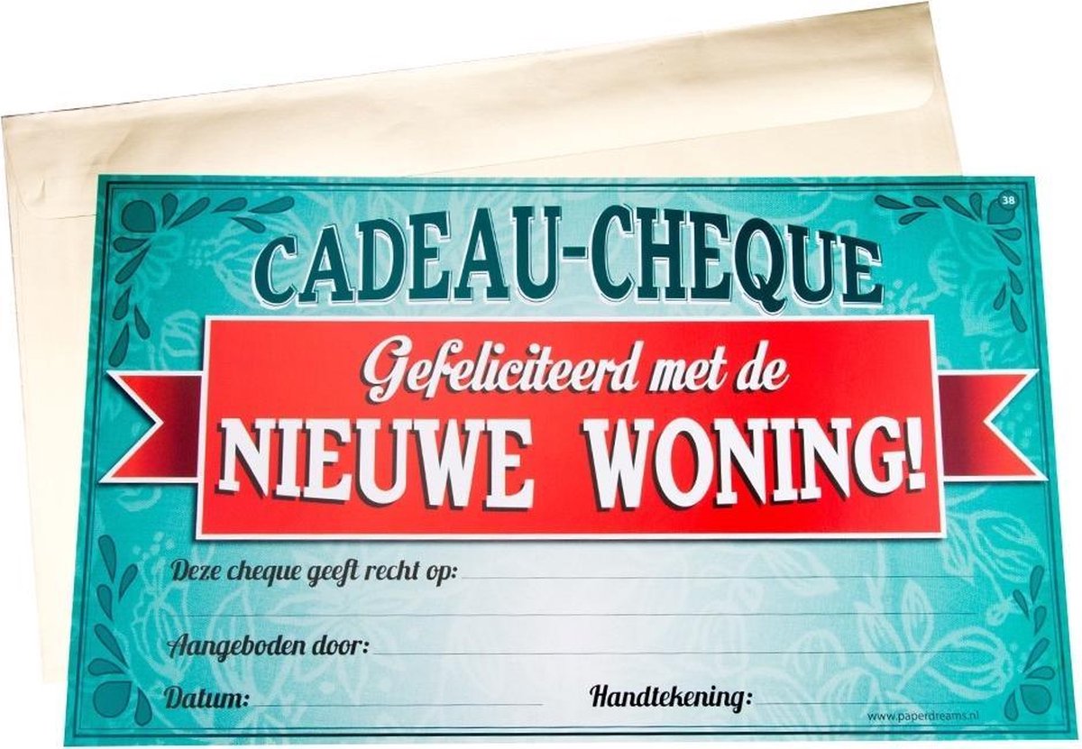 Gift Cheque - Nieuwe woning