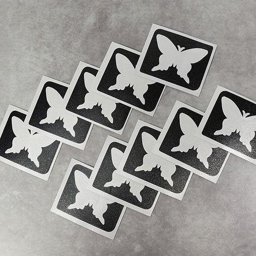 Glitter tattoo stencil Butterfly