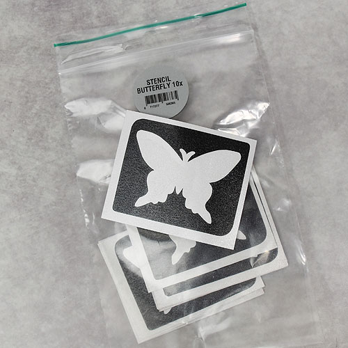 Glitter tattoo stencil Butterfly