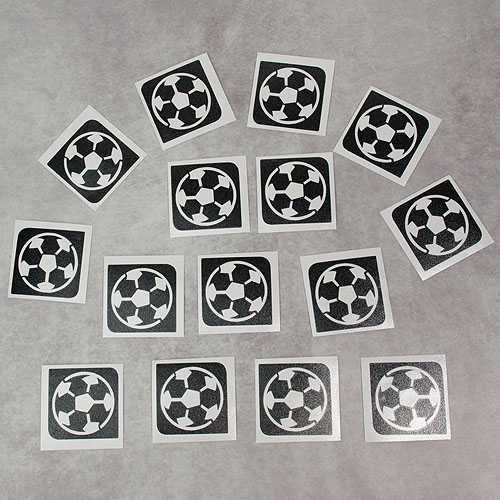 Glitter tattoo stencil Football