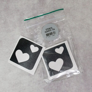 Glitter tattoo stencil Hearts