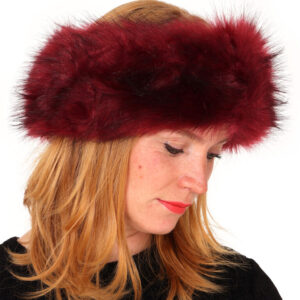 Haarband burgundy bont