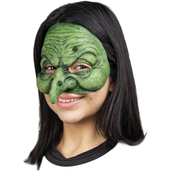 Half masker Heks groen