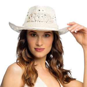 Hoed Cowboy summer "BRIDE"