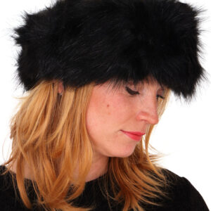 Hoofdband zwart bont