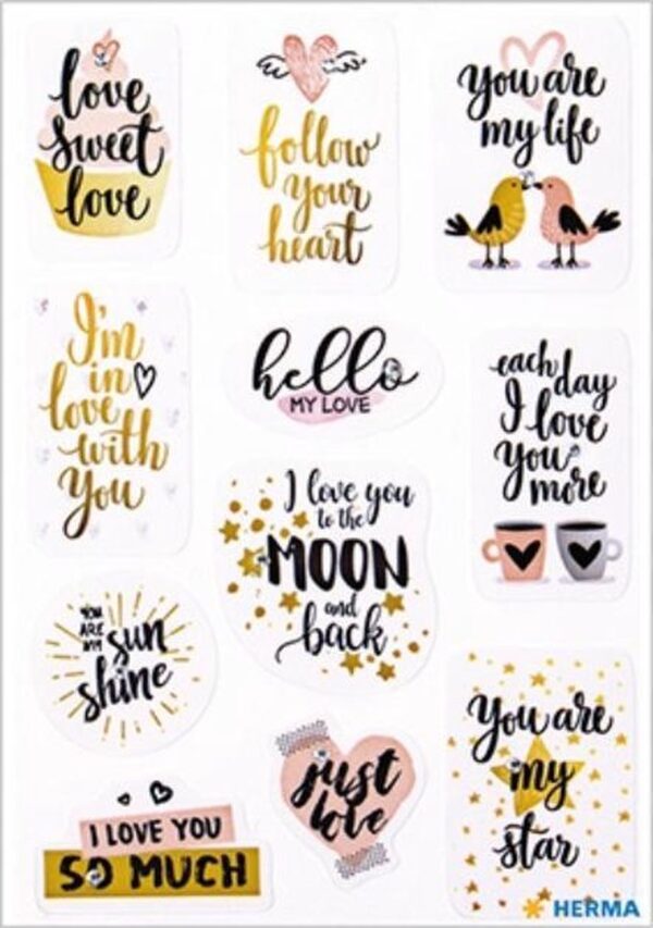 Jewel Magic stickers love