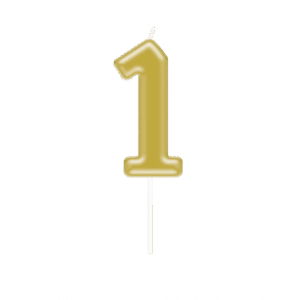 Kaarsje cijfer goud ( 0 t/m 9 )