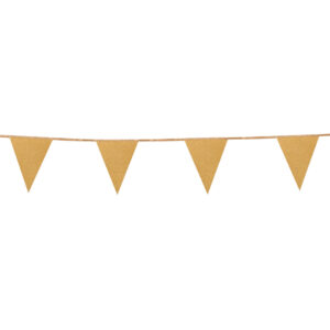 Kartonnen glittervlaggenlijn goud - 6m