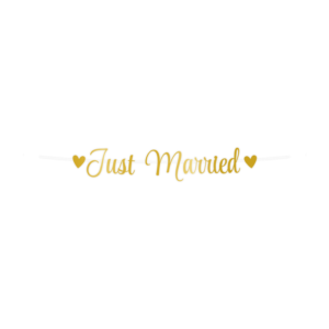 Letter banner Just Married