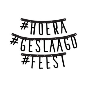 Letterslinger Hoera Geslaagd Feest