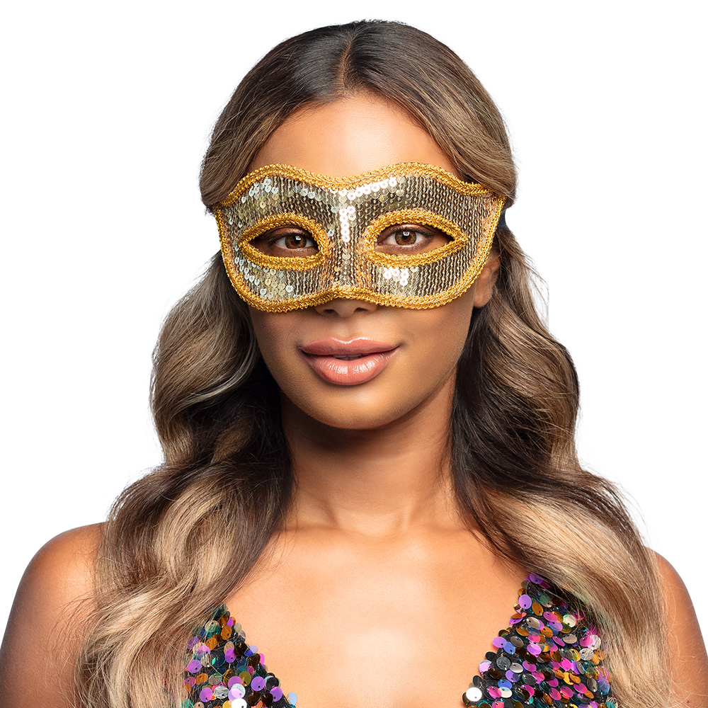 Masker Venice sequins goud