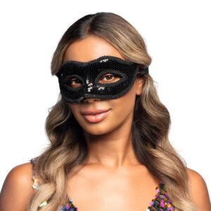 Masker Venice sequins zwart