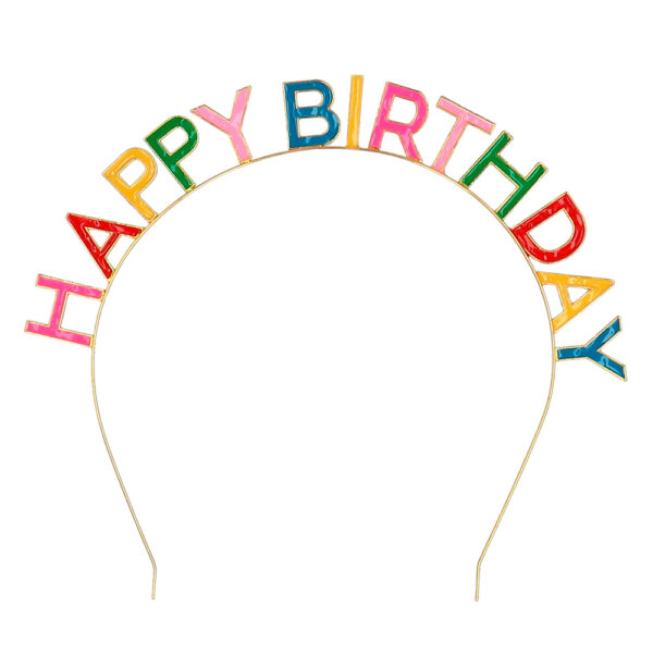 Metalen diadeem Happy Birthday