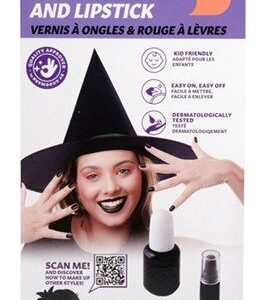 Nagellak en lipstick zwart
