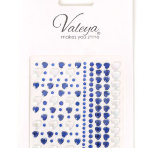 Opplak steentjes mix blauw/wit