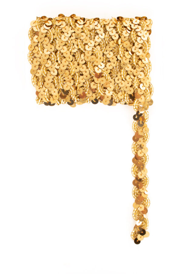 Paillettenband golvend goud