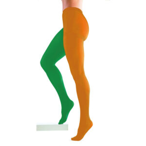 Panty Pippie 2-kleurig oranje/groen