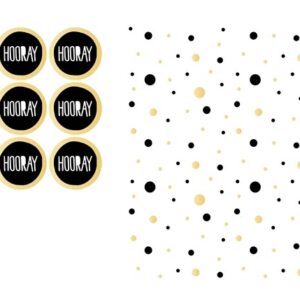 Papieren partybags Festive Gold + stickers