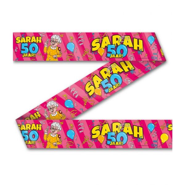 Party afzetlint Sarah cartoon