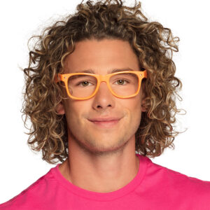 Partybril neon oranje
