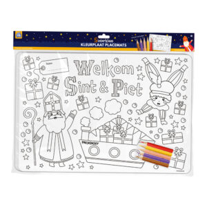 Placemat / Kleurplaten Sinterklaas
