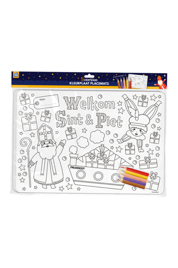 Placemat / Kleurplaten Sinterklaas