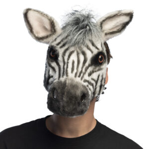 Pluchen masker Zebra