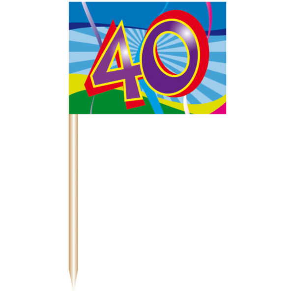 Cocktailprikkers 40 Jaar Swirls/50