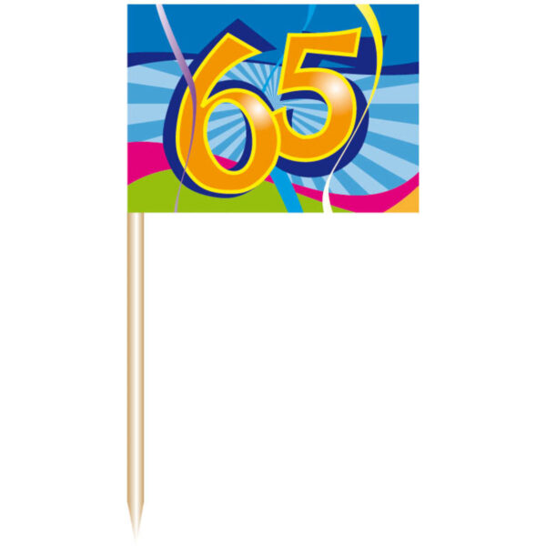 Cocktailprikkers 65 Jaar Swirls/50