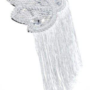 Set schouder epauletten pailletten zilver