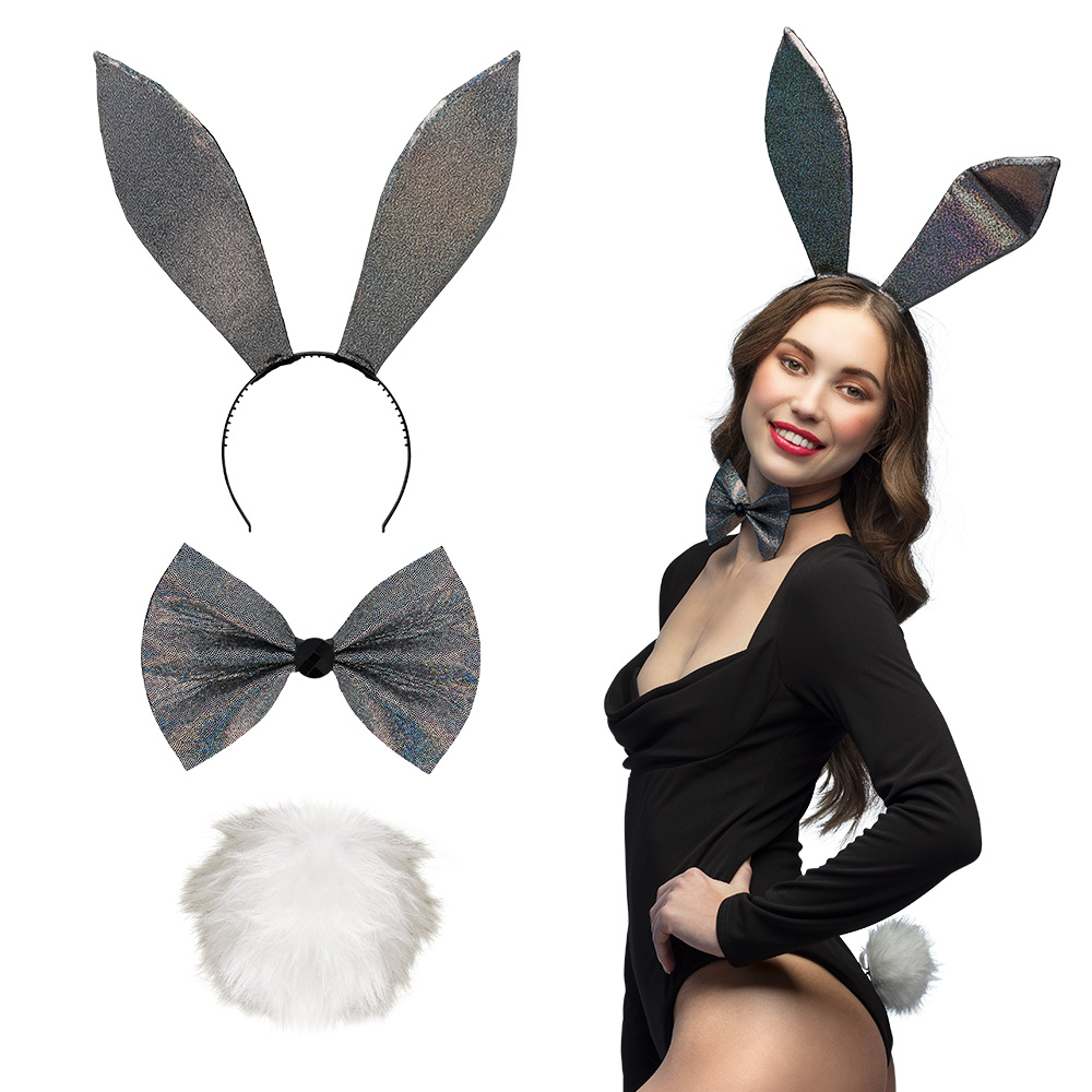 Set Sparkling Bunny zwart