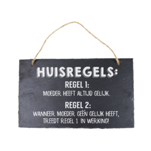 Stone Slogan - Huisregels
