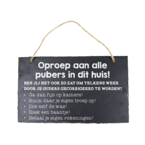 Stone Slogan - Oproep aan alle pubers