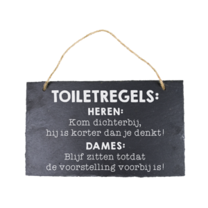 Stone Slogan - Toiletregels
