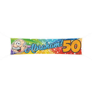 Straatbanner Abraham Rainbow 180x40cm