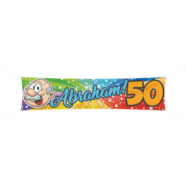Straatbanner Abraham Rainbow 180x40cm