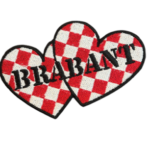 Strijkembleem Brabant dubbel hart