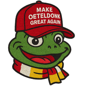 Strijkembleem Kikker-great again
